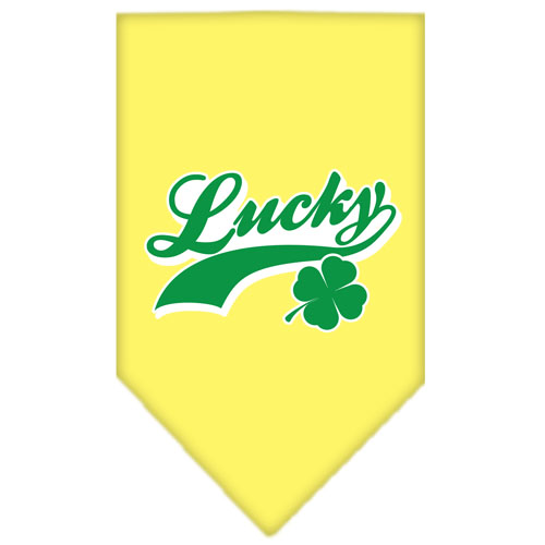 Lucky Swoosh Screen Print Bandana Yellow Large